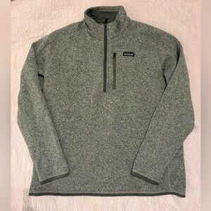 Patagonia Gray Heathered Quarter-Zip Pullover